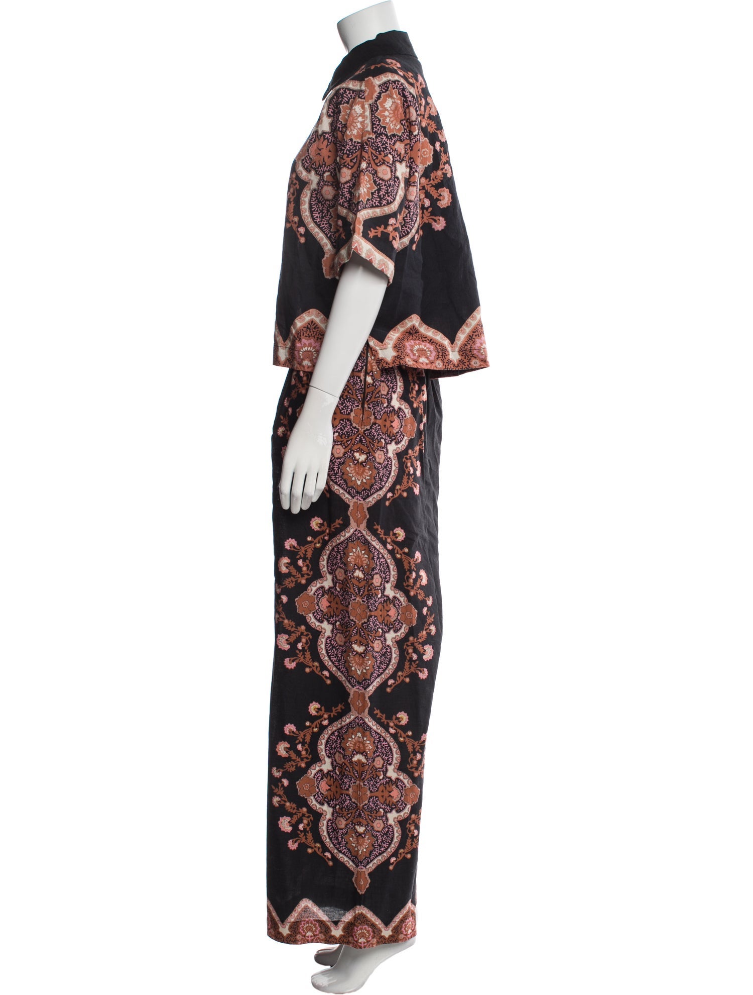 Cleobella Printed Pleated Accents Pant Set w/ Tags