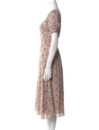 Cleobella Floral Print Midi Length Dress