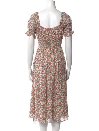 Cleobella Floral Print Midi Length Dress