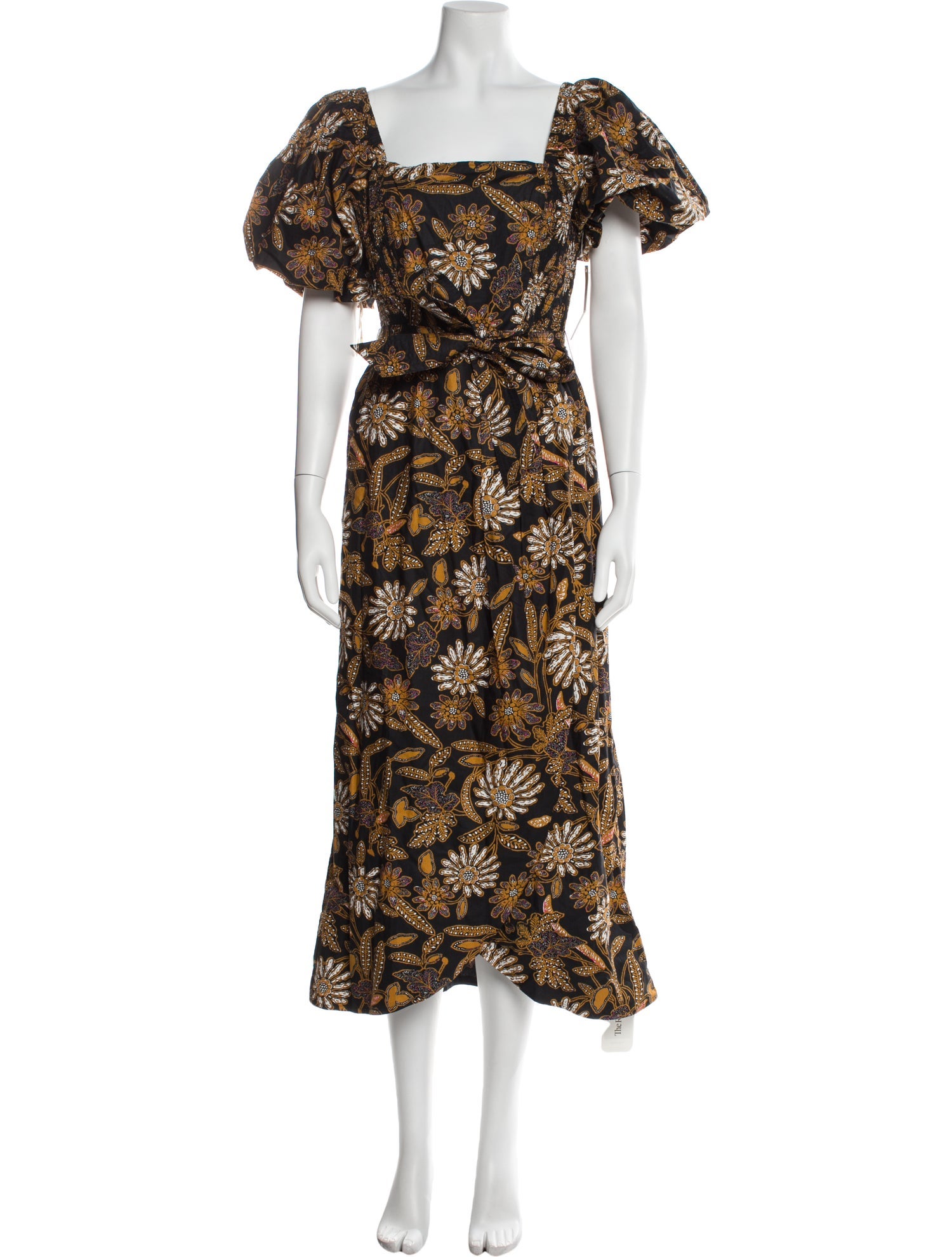 Cleobella Floral Print Midi Length Dress