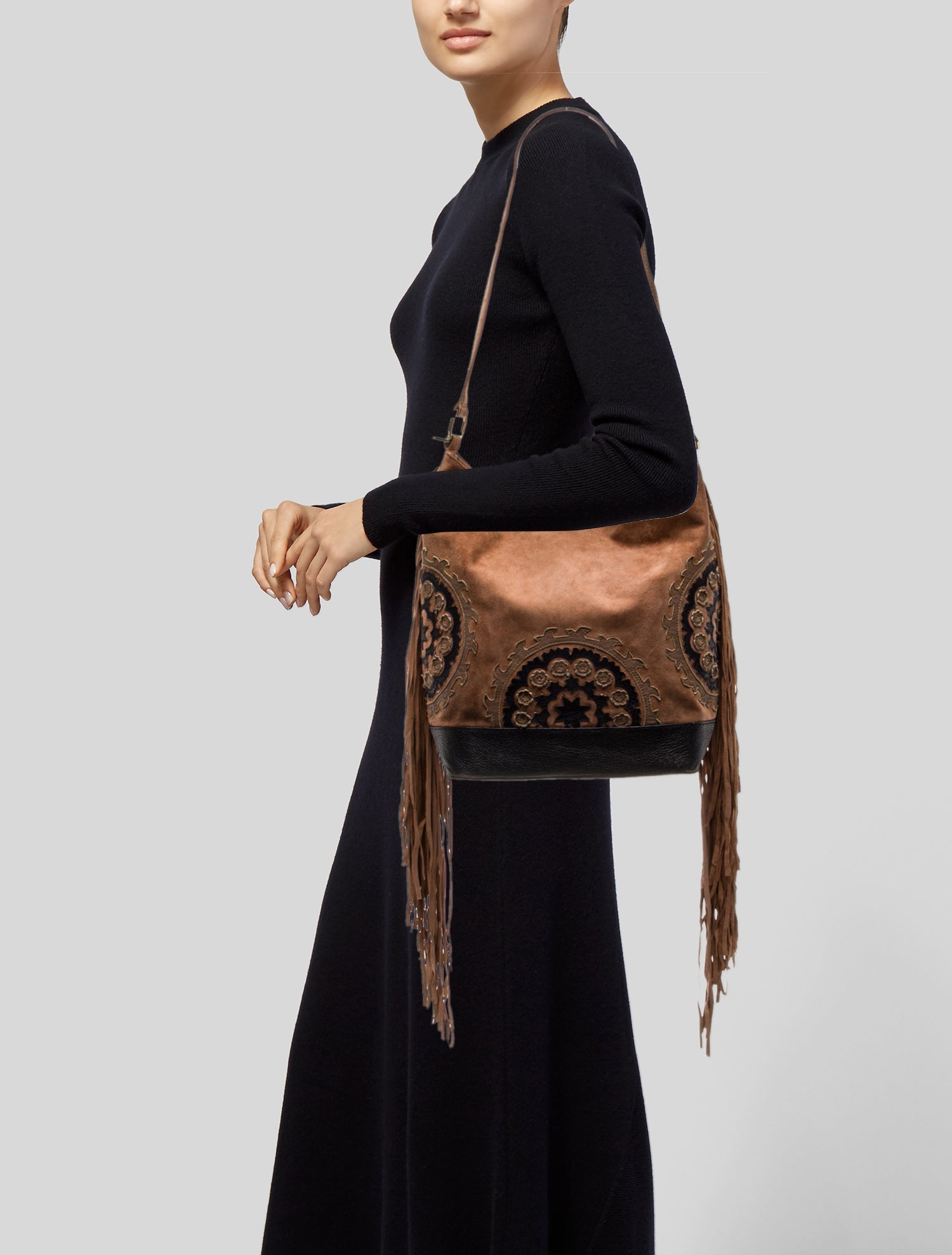 Cleobella Suede Shoulder Bag