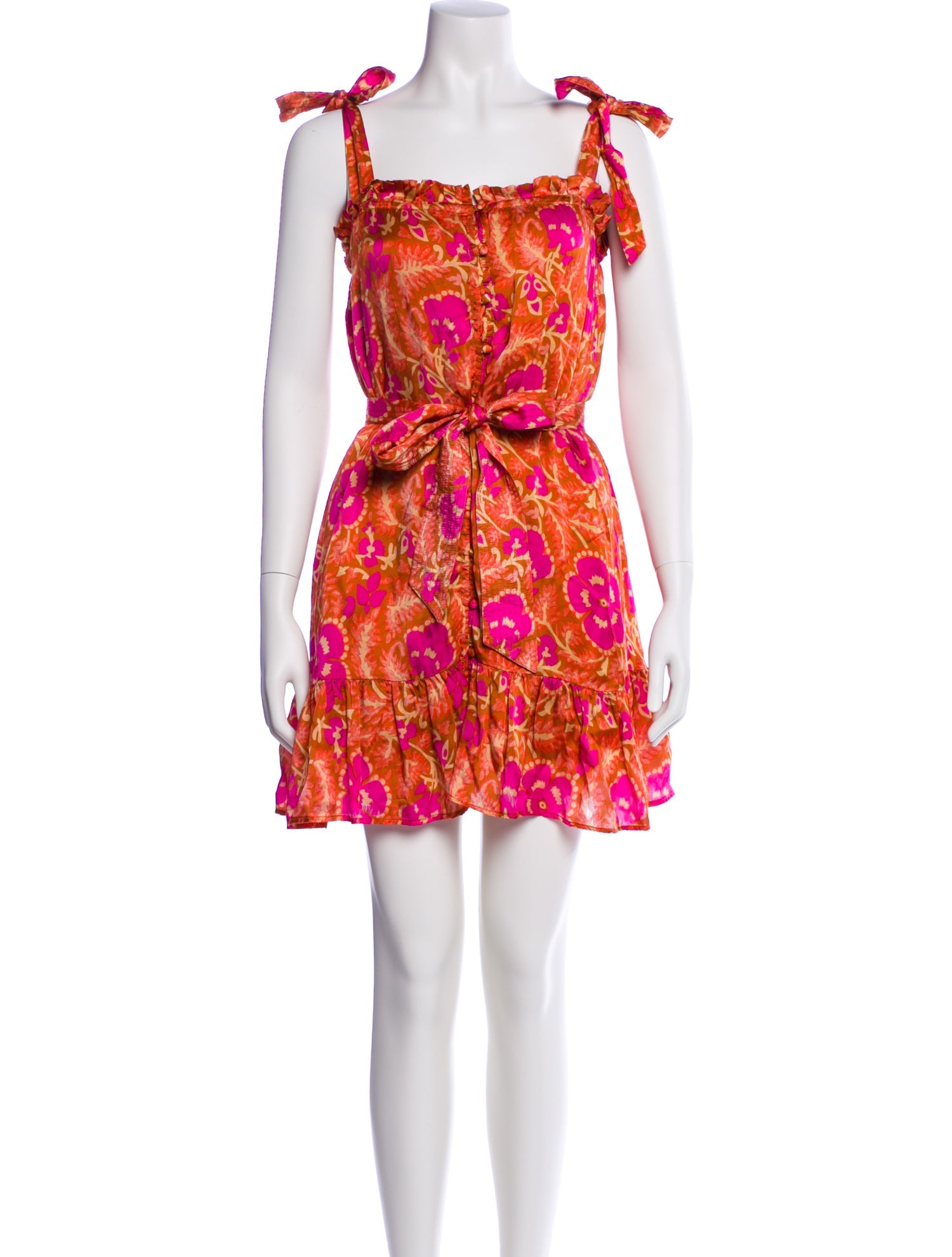 Cleobella Floral Print Knee-Length Dress