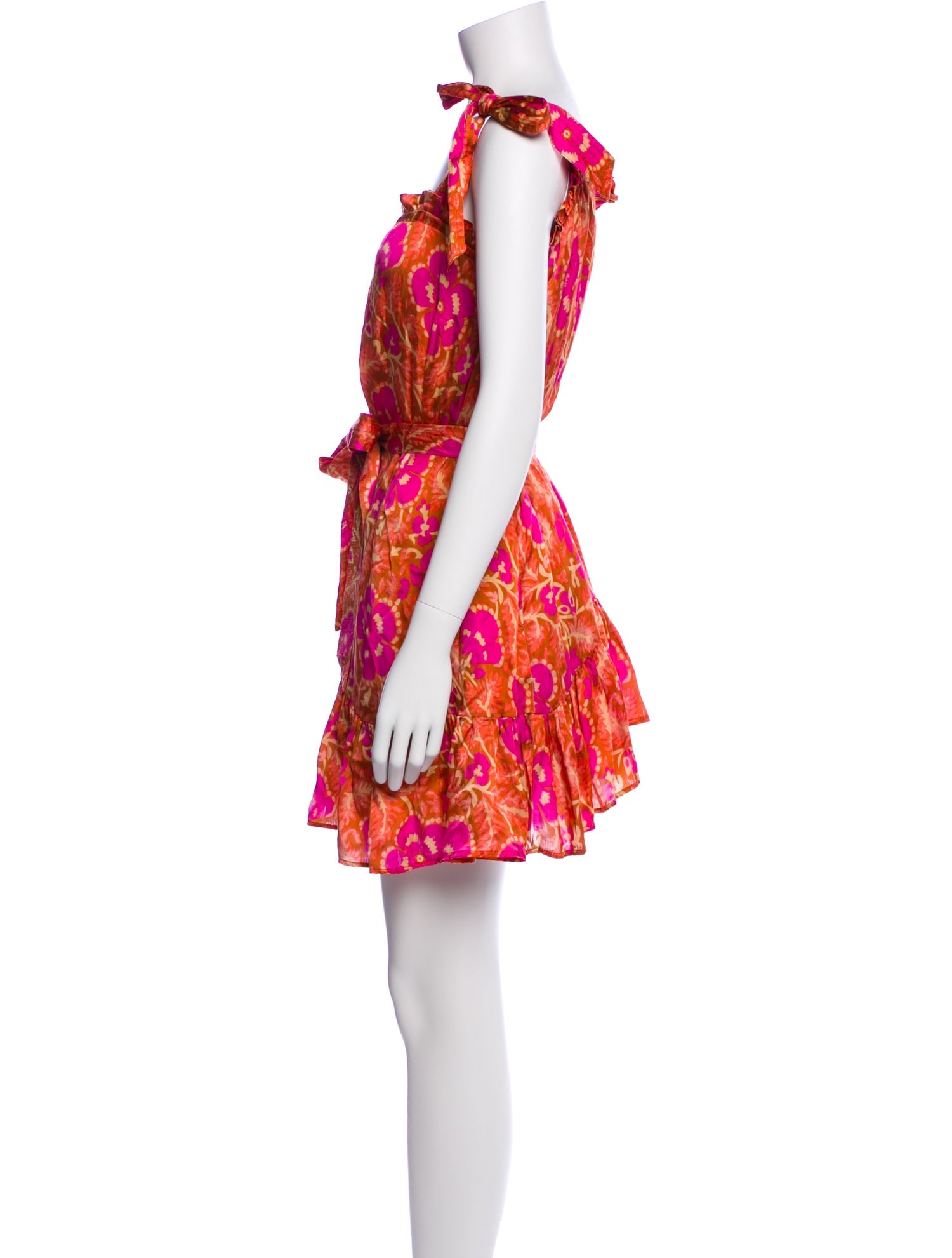 Cleobella Floral Print Knee-Length Dress