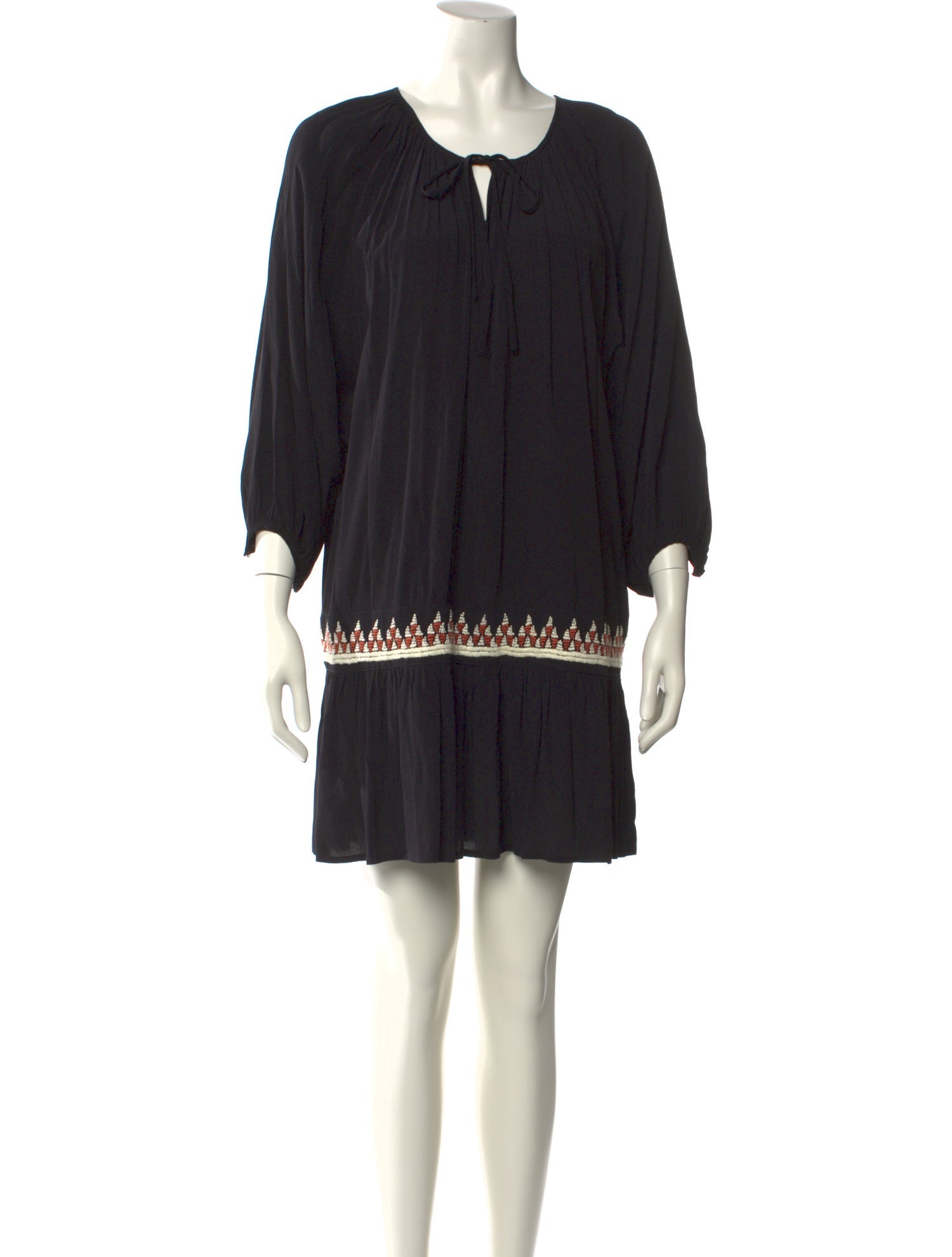 Cleobella Tie Neck Mini Dress