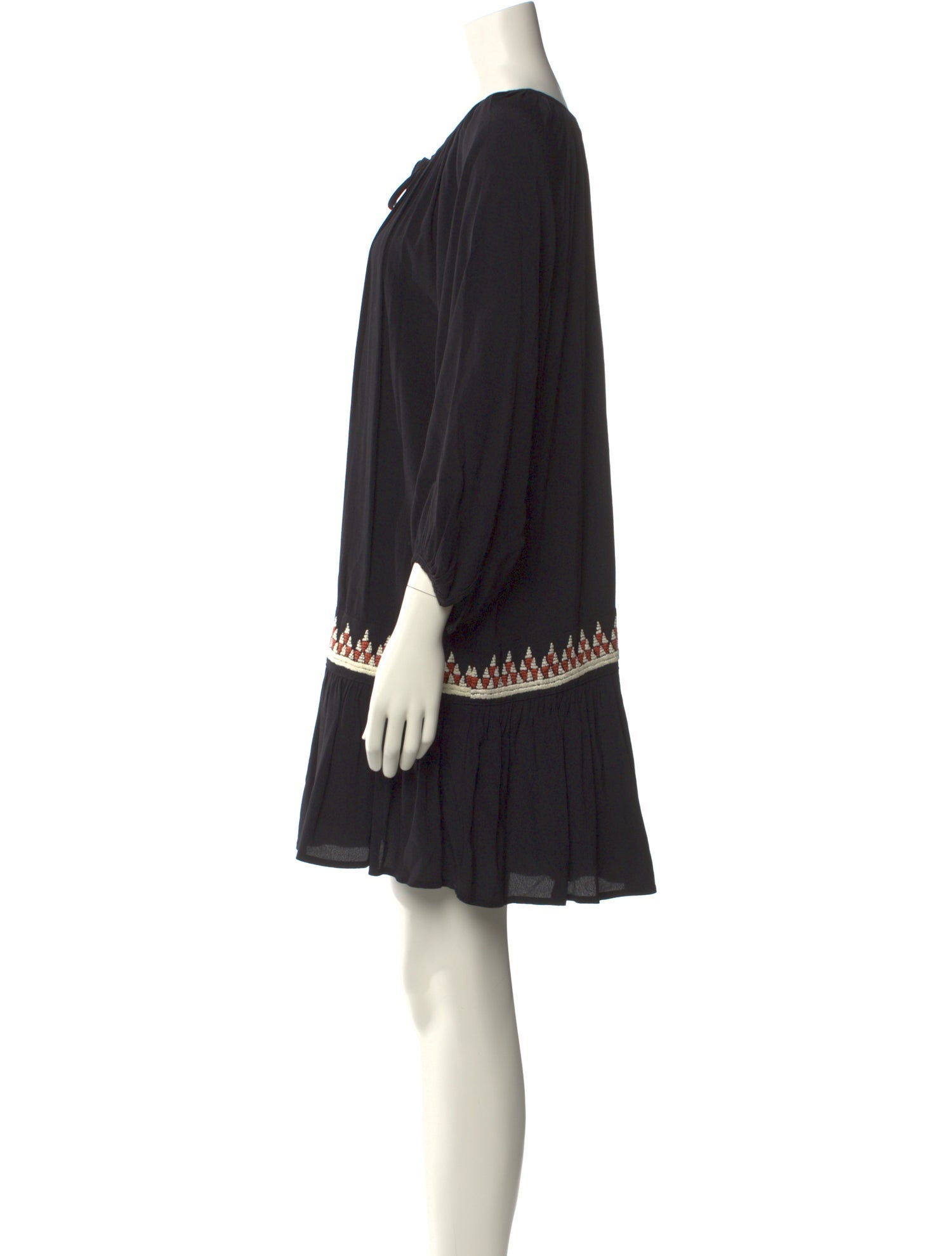 Cleobella Tie Neck Mini Dress