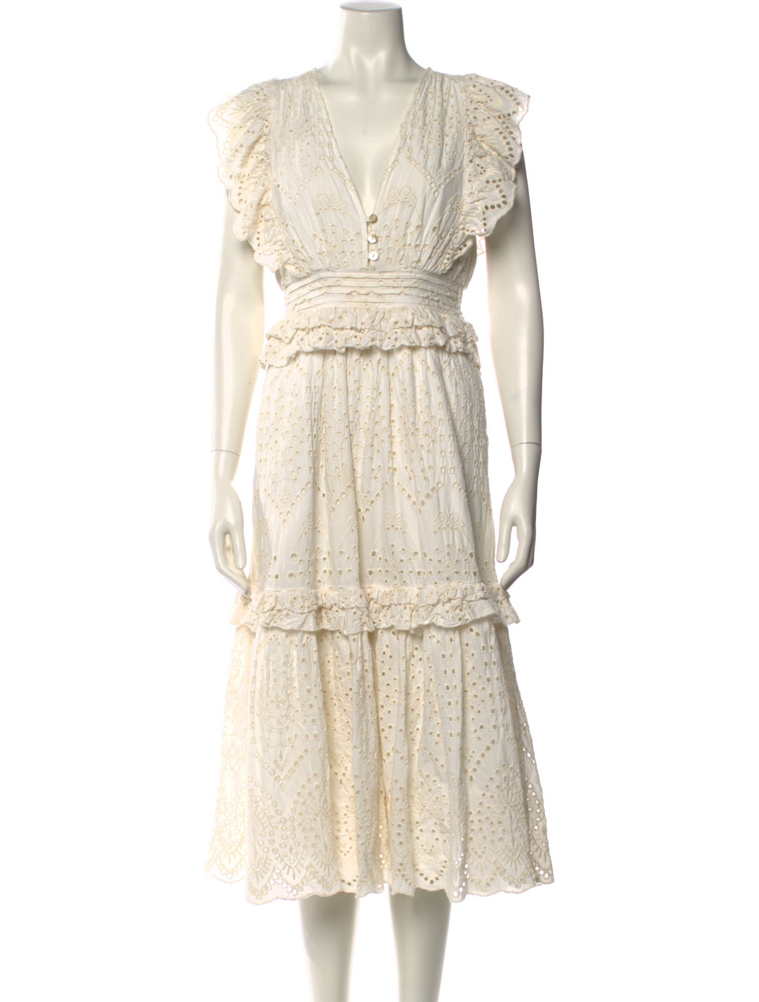 Cleobella V-Neck Midi Length Dress