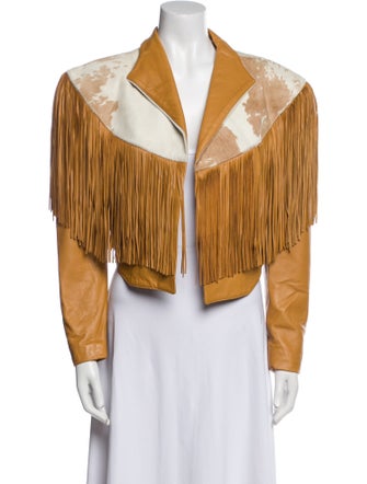 Continental Leather Fashions Leather Graphic Print Jacket