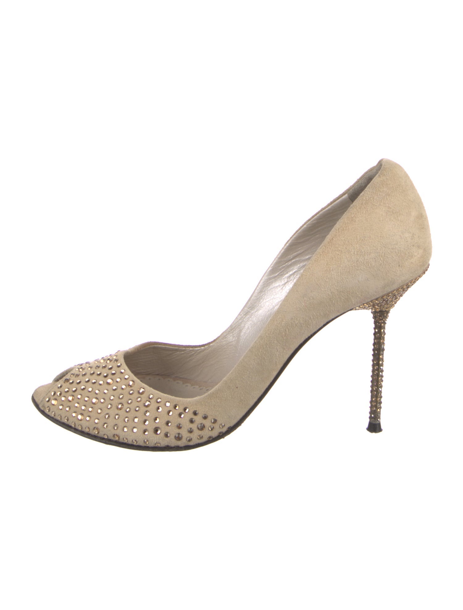 Claudio Milano Suede Printed Pumps