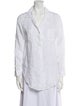Claudio Milano Linen Three-Quarter Sleeve Button-Up Top