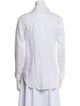 Claudio Milano Linen Three-Quarter Sleeve Button-Up Top