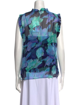 Christy Lynn Silk Floral Print Blouse