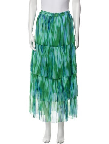 Christy Lynn Skirts Silk Midi Length Skirt M