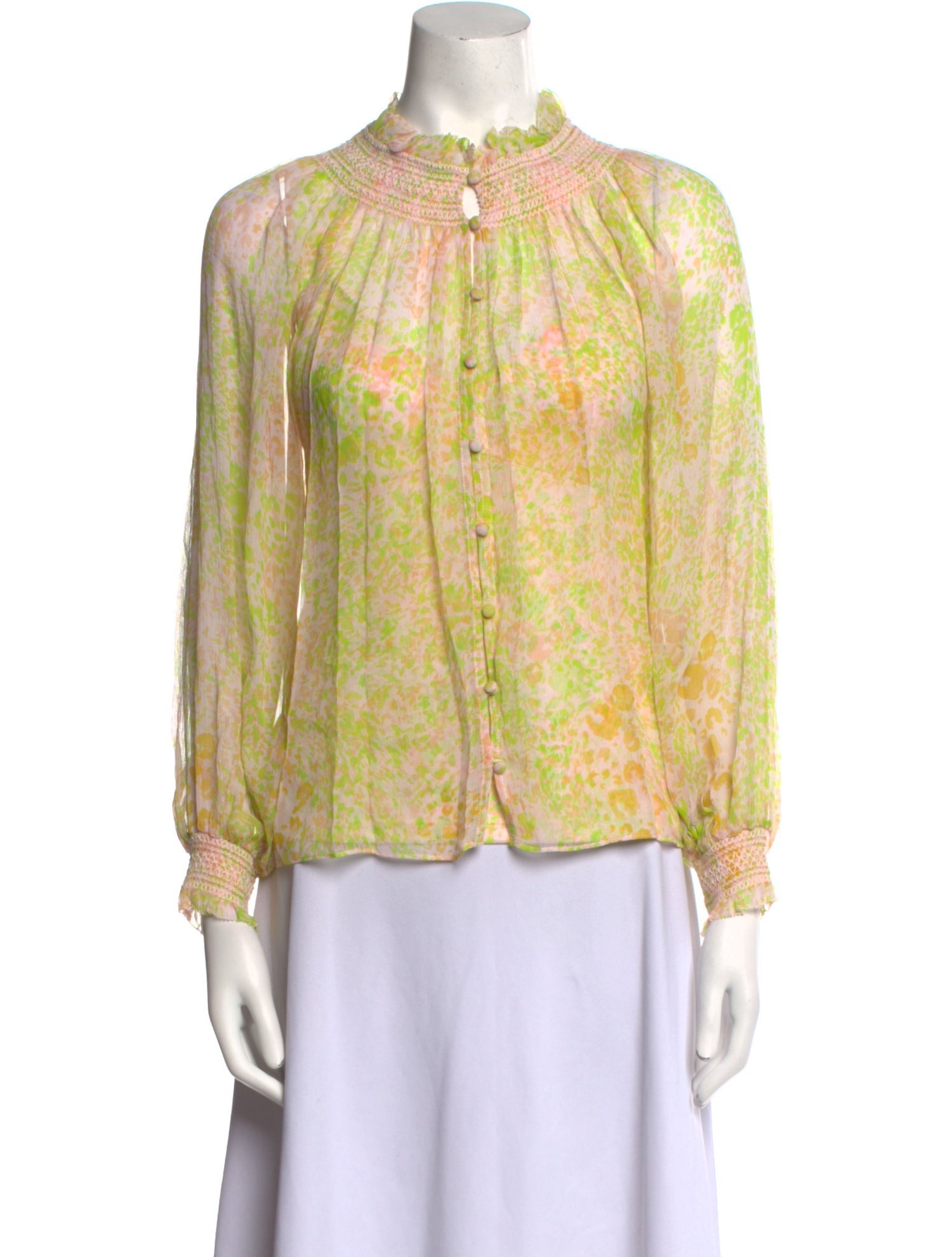 Christy Lynn Printed Mock Neck Blouse