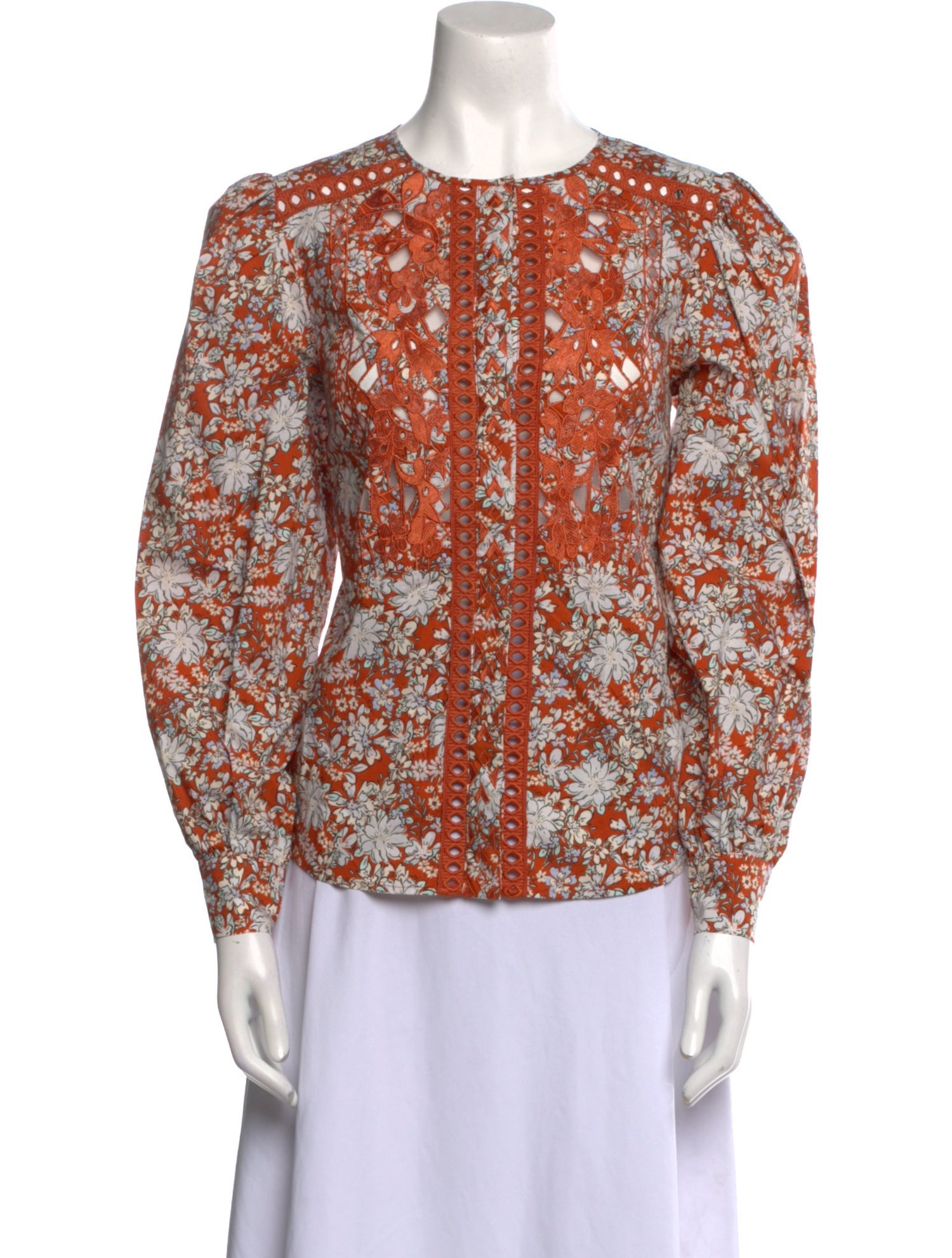 Christy Lynn Floral Print Crew Neck Blouse w/ Tags