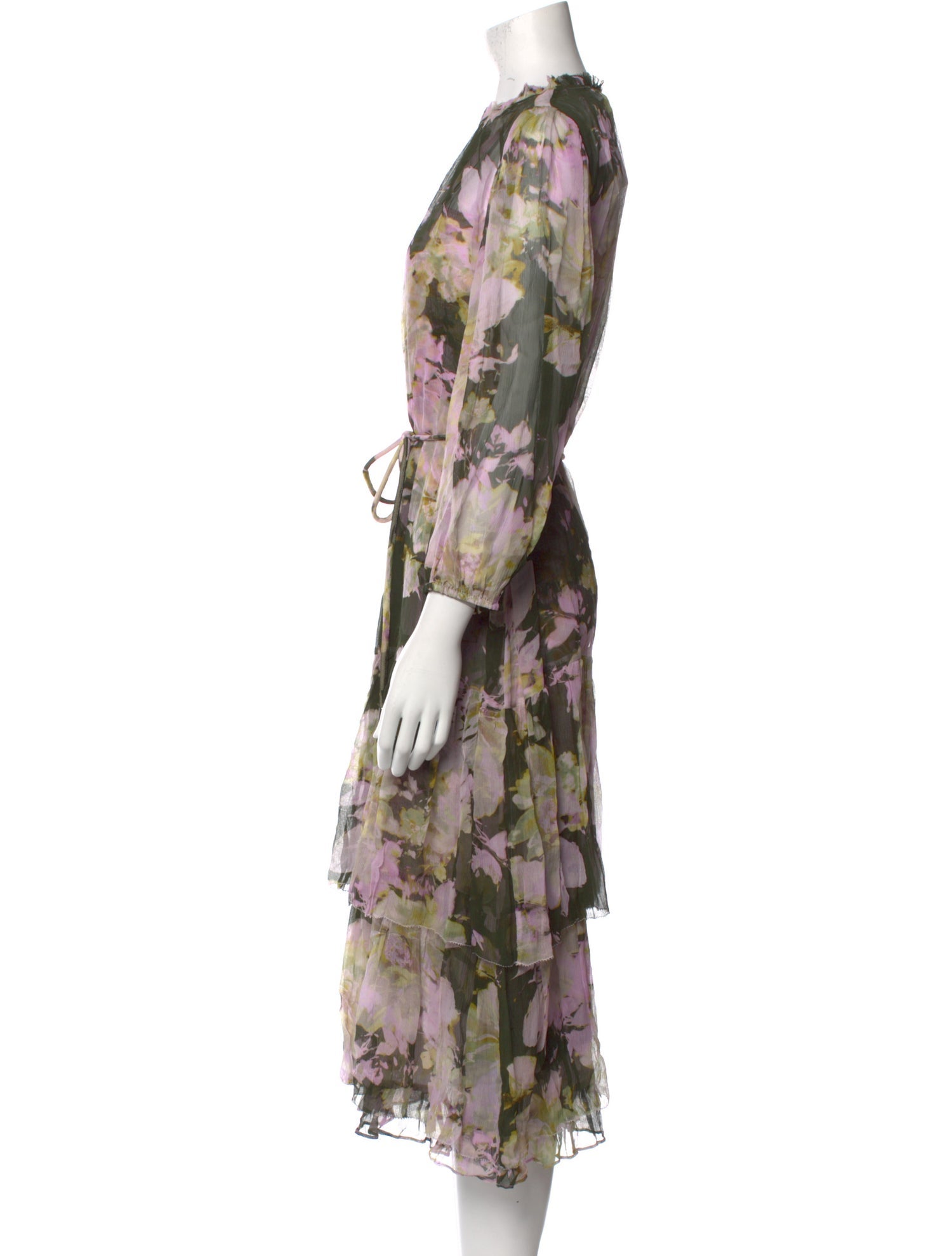 Christy Lynn Silk Midi Length Dress