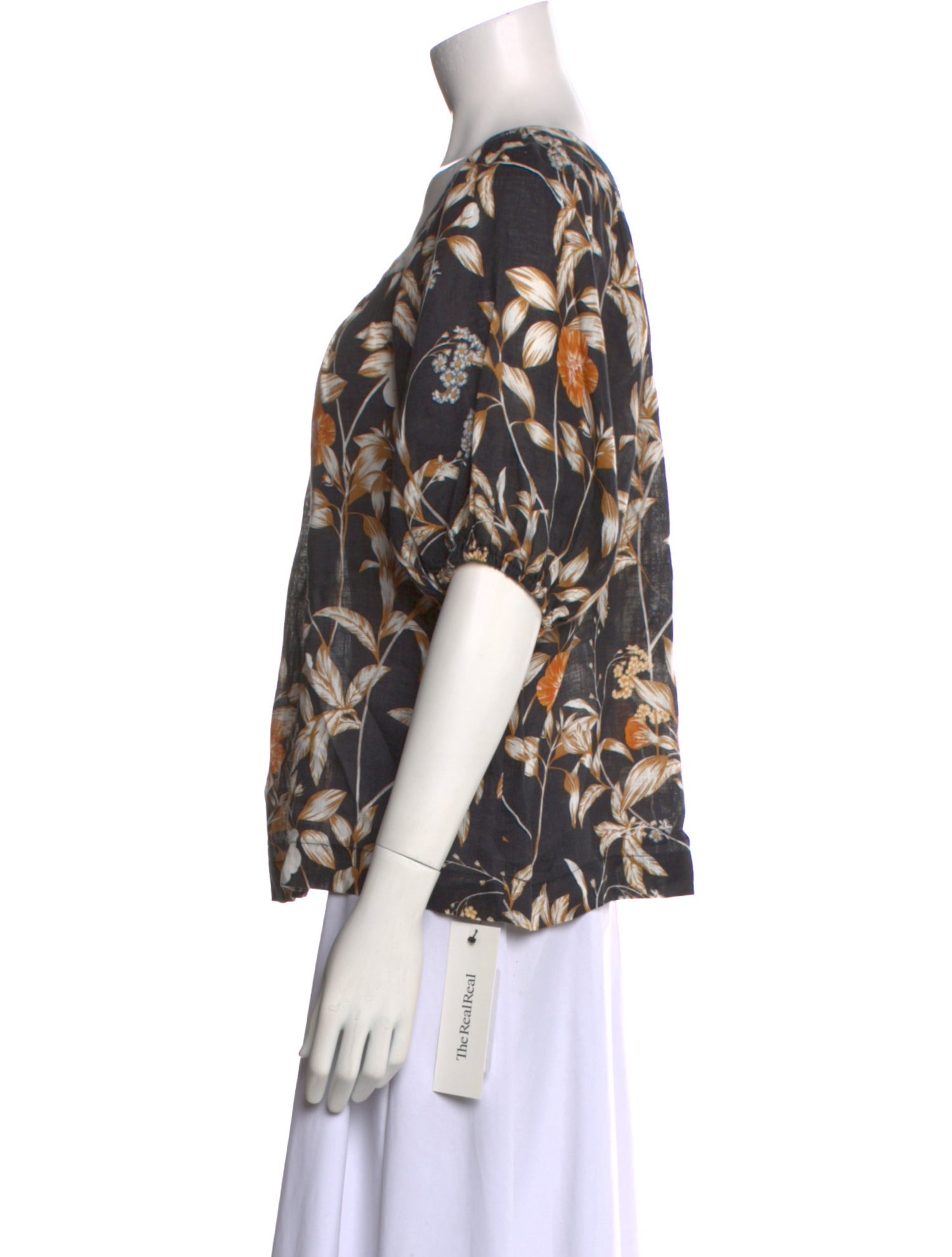 Christy Lynn Linen Printed Blouse