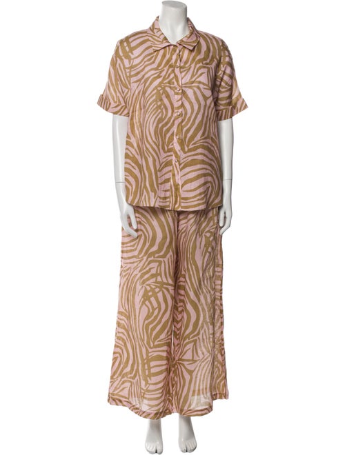 Christy Lynn Linen Printed Pant Set