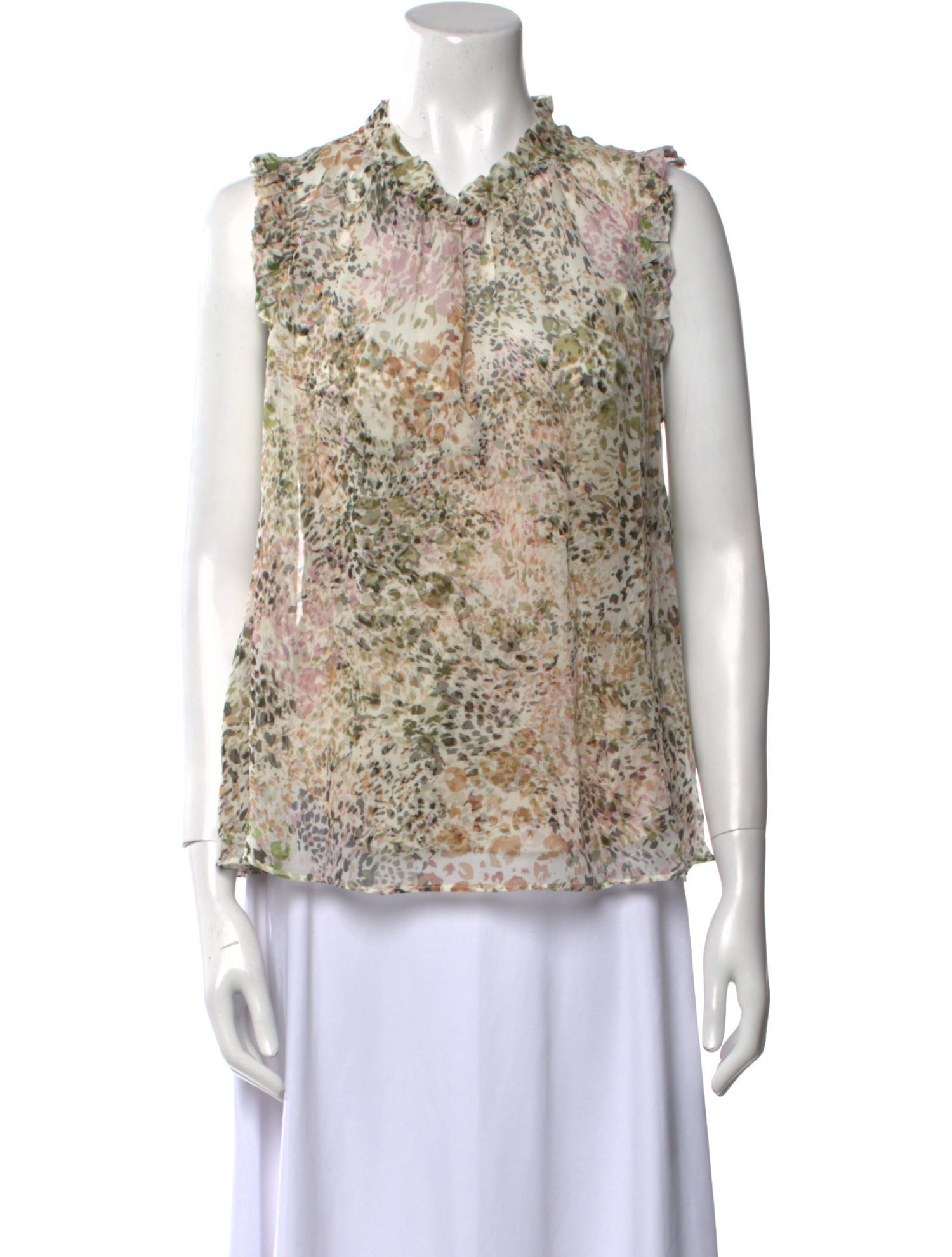 Christy Lynn Silk Floral Print Blouse