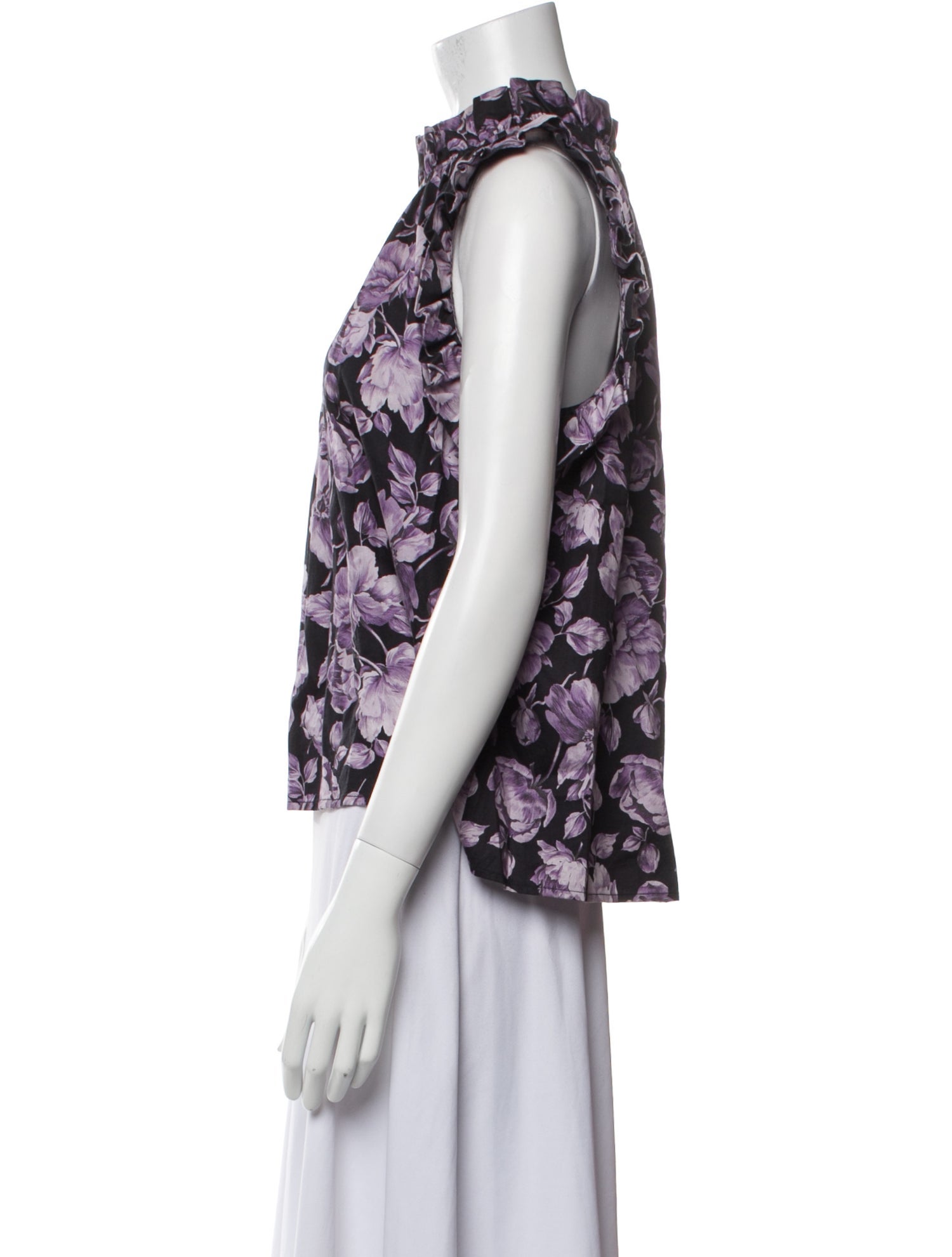 Christy Lynn Floral Print Mock Neck Blouse