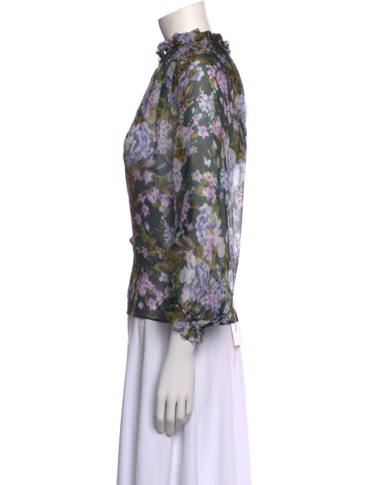 Christy Lynn Silk Floral Print Blouse