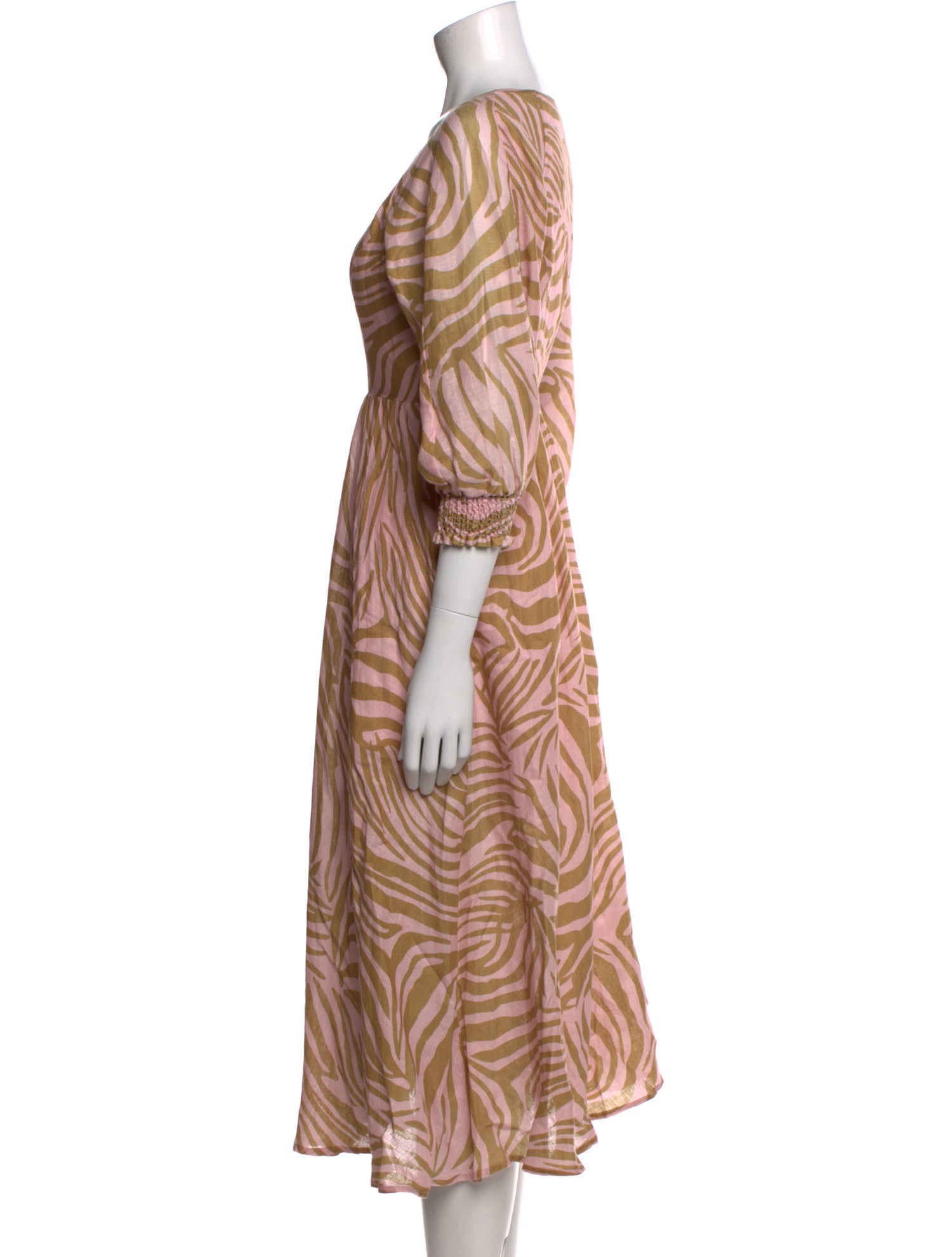 Christy Lynn Linen Midi Length Dress