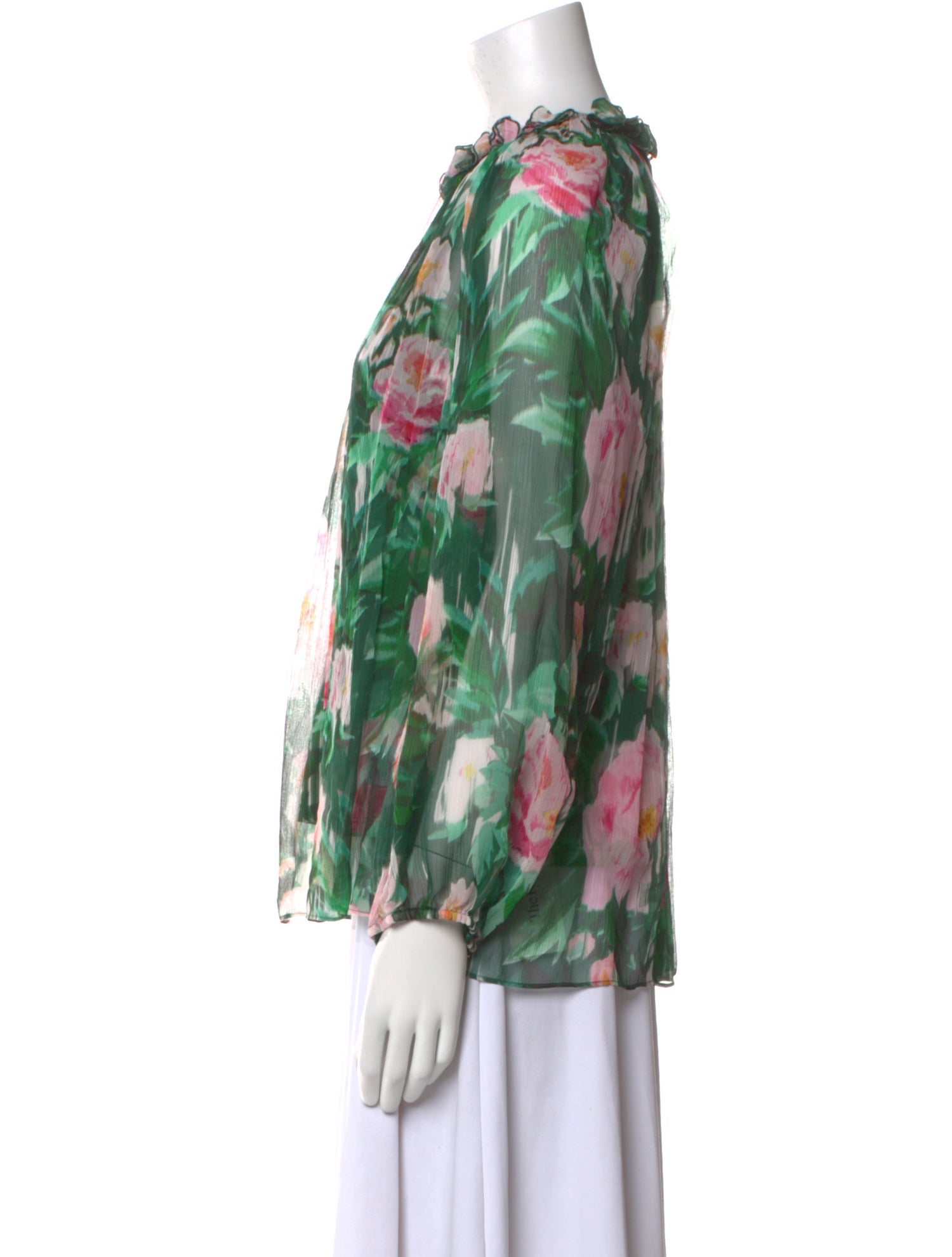 Christy Lynn Silk Floral Print Blouse