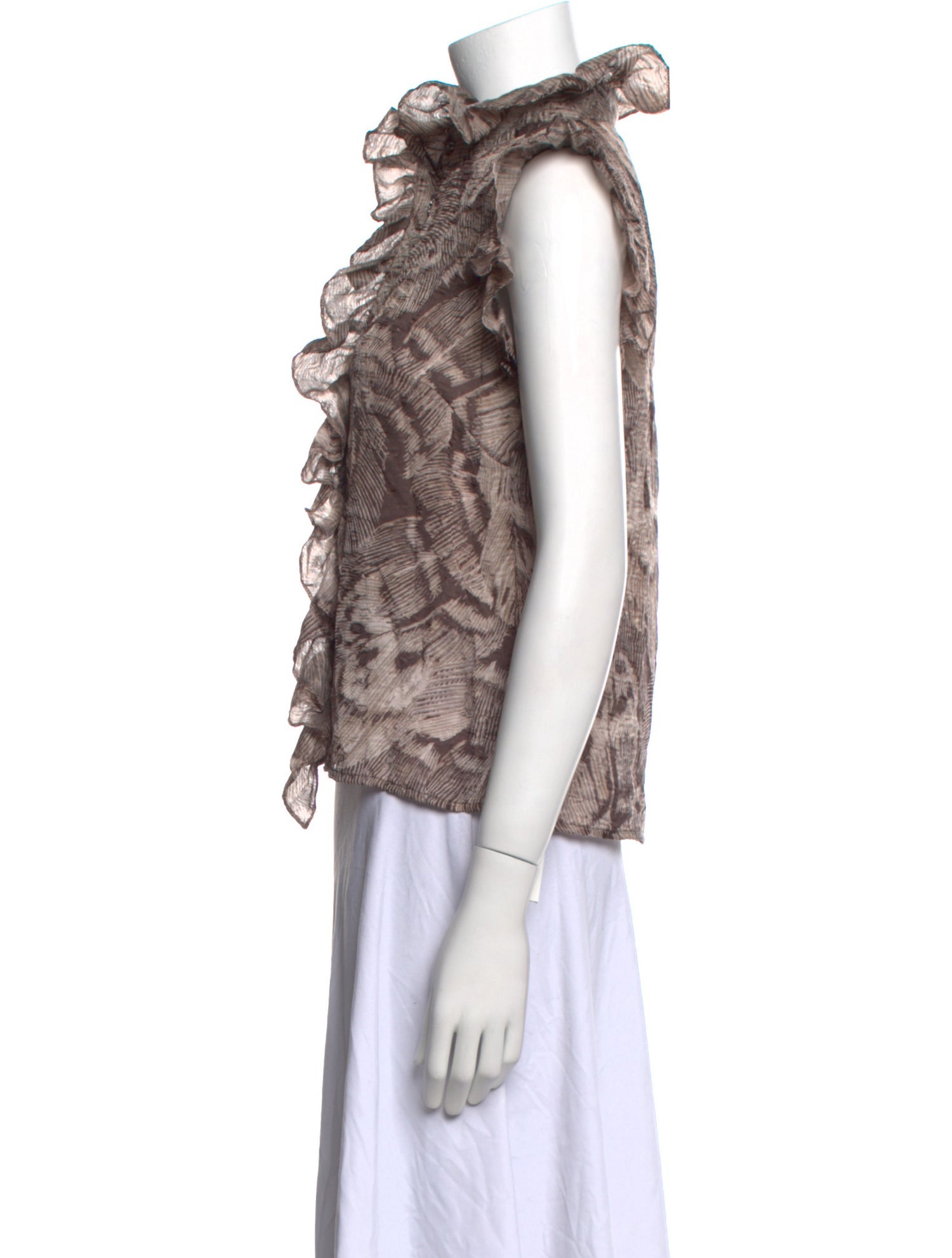 Christy Lynn Animal Print Mock Neck Blouse w/ Tags