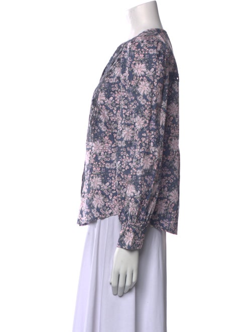 Christy Lynn Floral Print Crew Neck Blouse