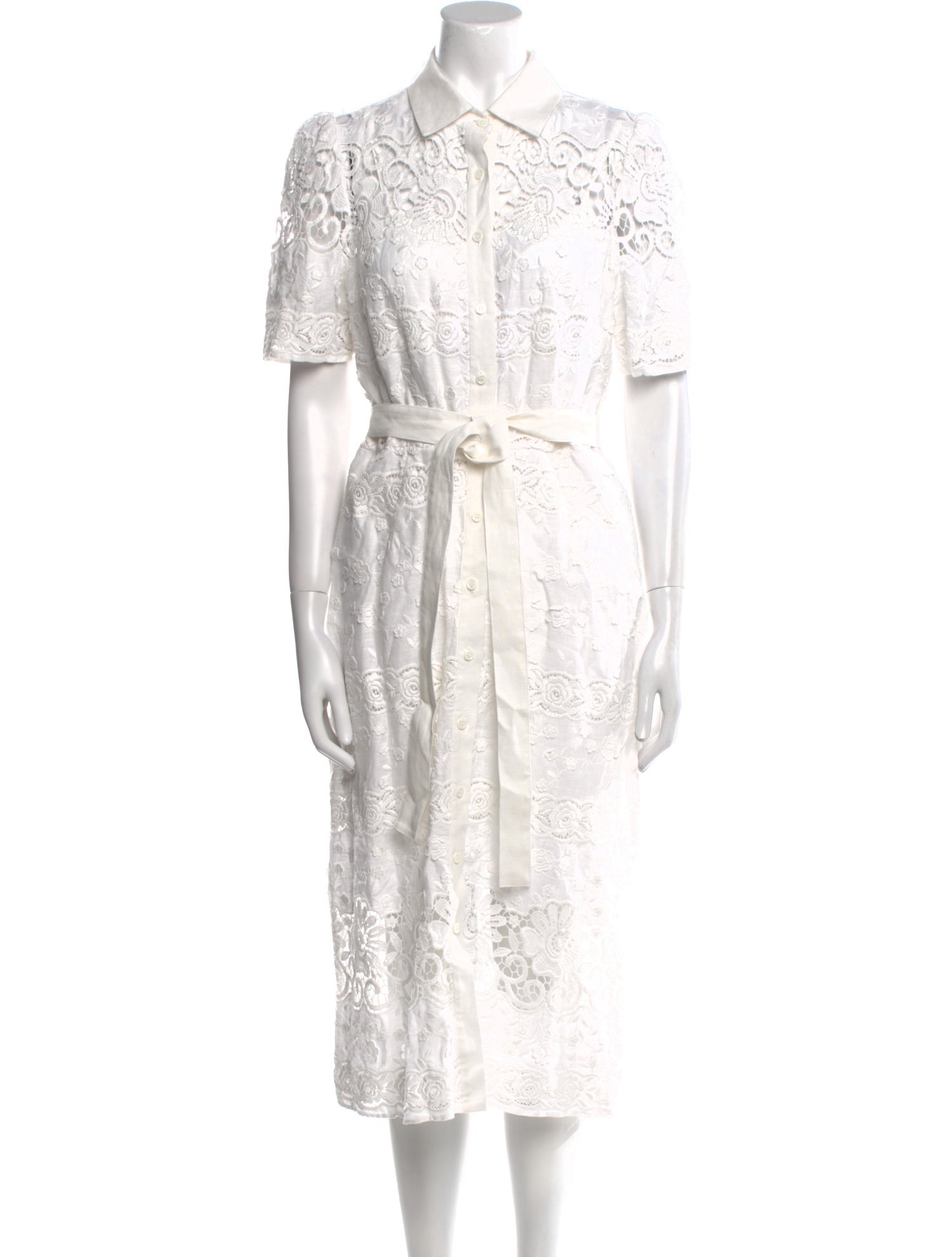 Christy Lynn Lace Pattern Midi Length Dress