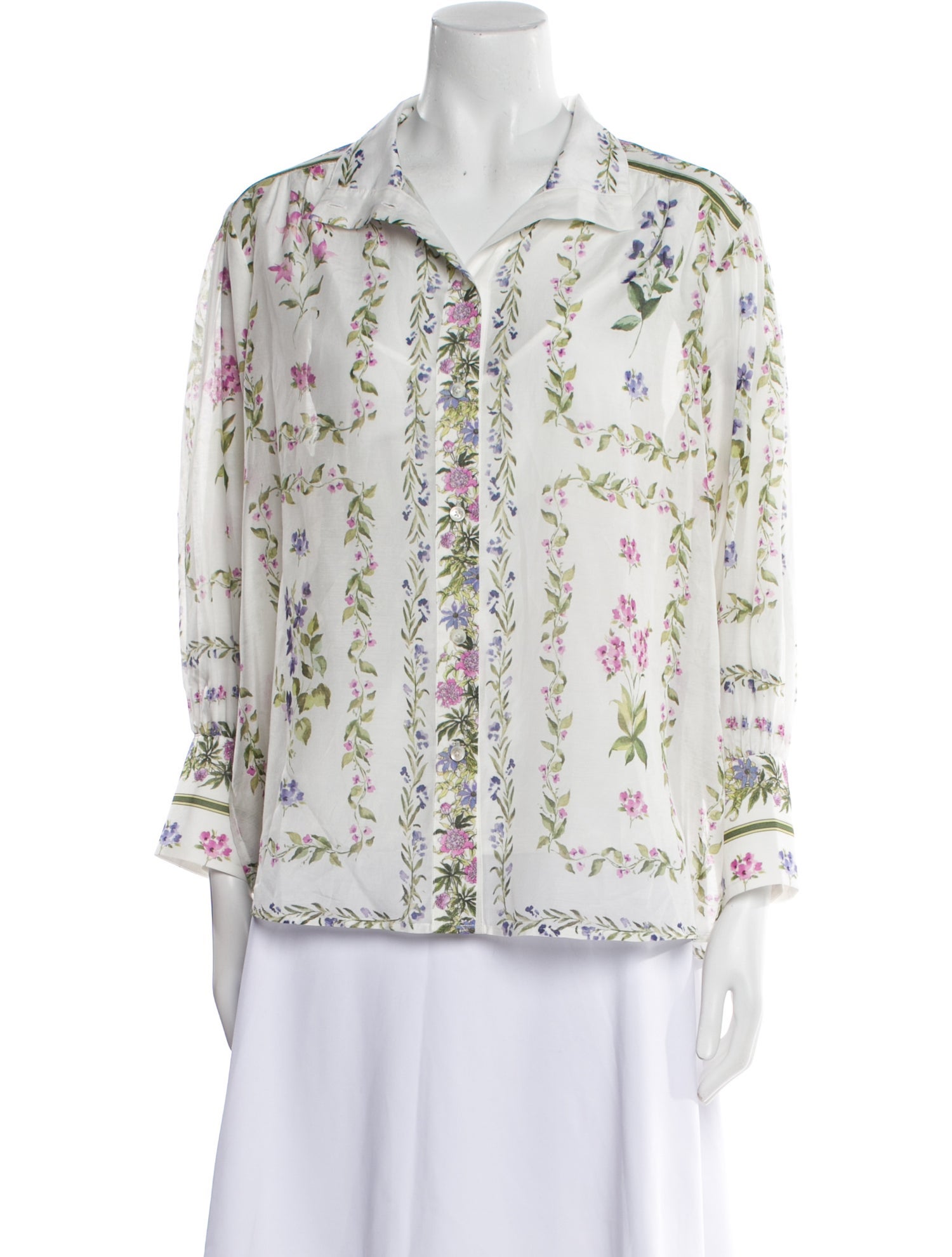 Christy Lynn Printed Long Sleeve Button-Up Top