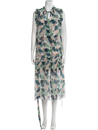 Christy Lynn Silk Midi Length Dress