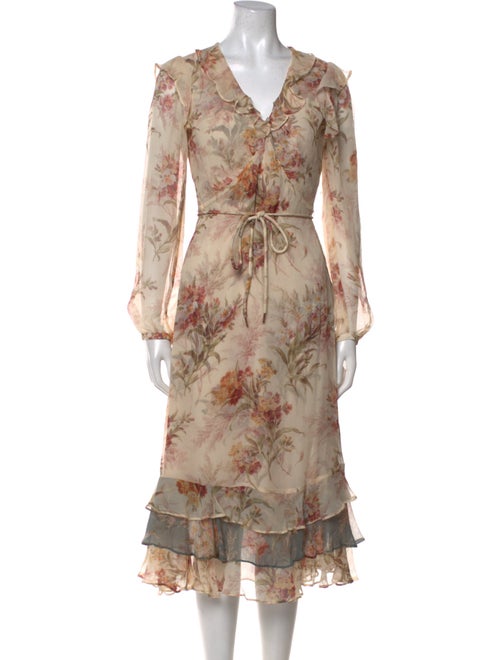 Christy Lynn Silk Midi Length Dress