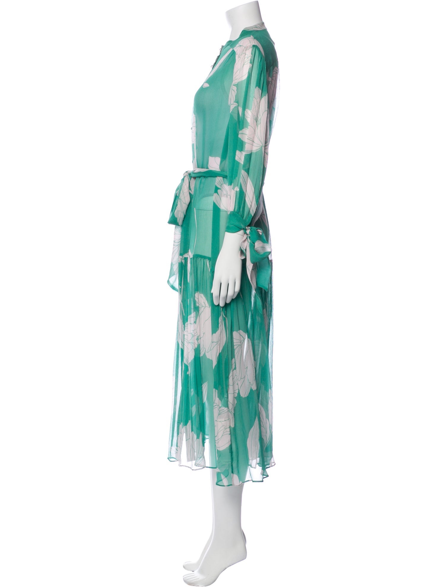 Christy Lynn Silk Midi Length Dress