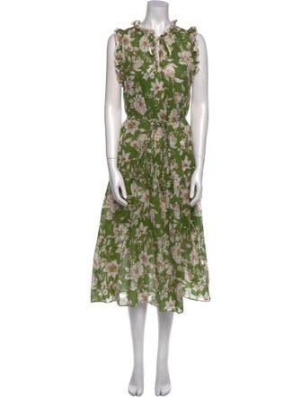 Christy Lynn Floral Print Midi Length Dress