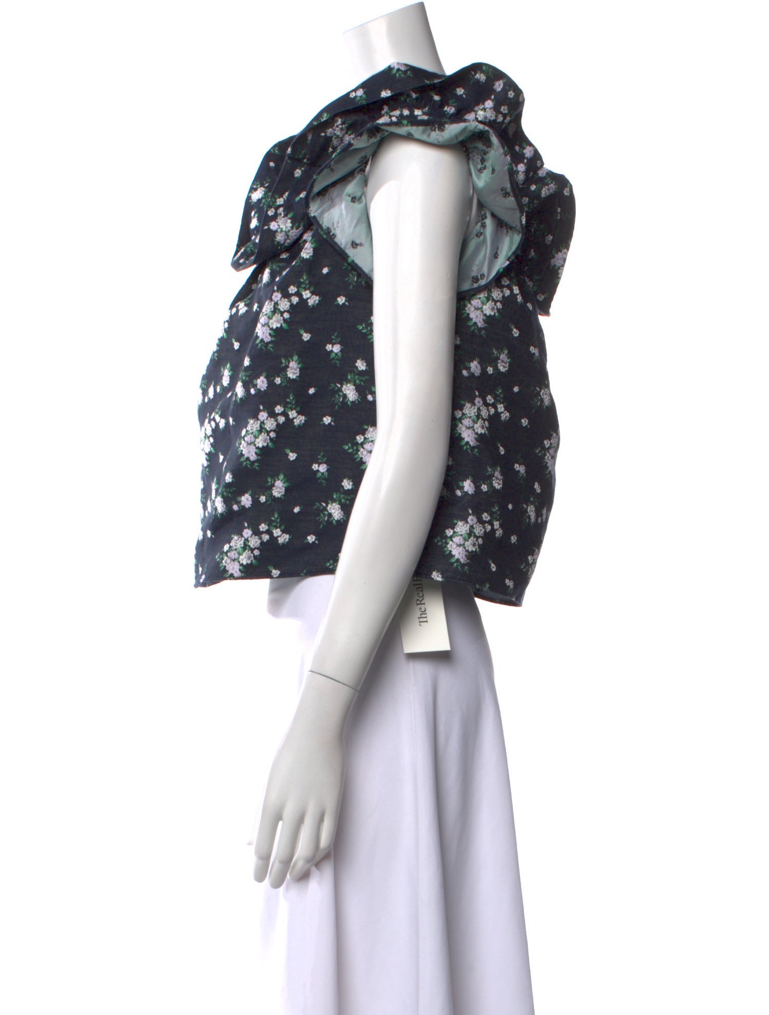 Christy Lynn Floral Print Square Neckline Crop Top