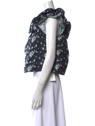 Christy Lynn Floral Print Square Neckline Crop Top