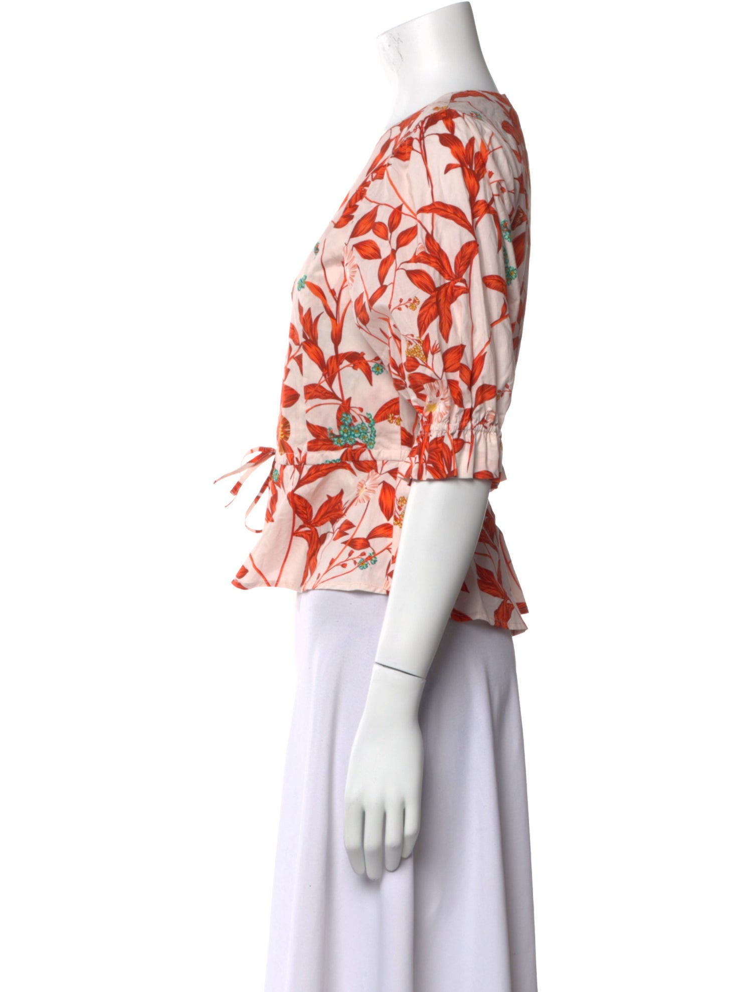 Christy Lynn Printed V-Neck Crop Top w/ Tags