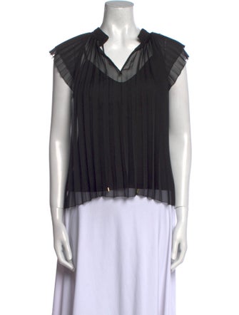 Christy Lynn V-Neck Short Sleeve Blouse