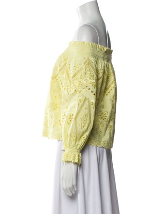 Christy Lynn Printed Off-The-Shoulder Blouse