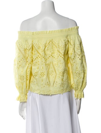 Christy Lynn Printed Off-The-Shoulder Blouse