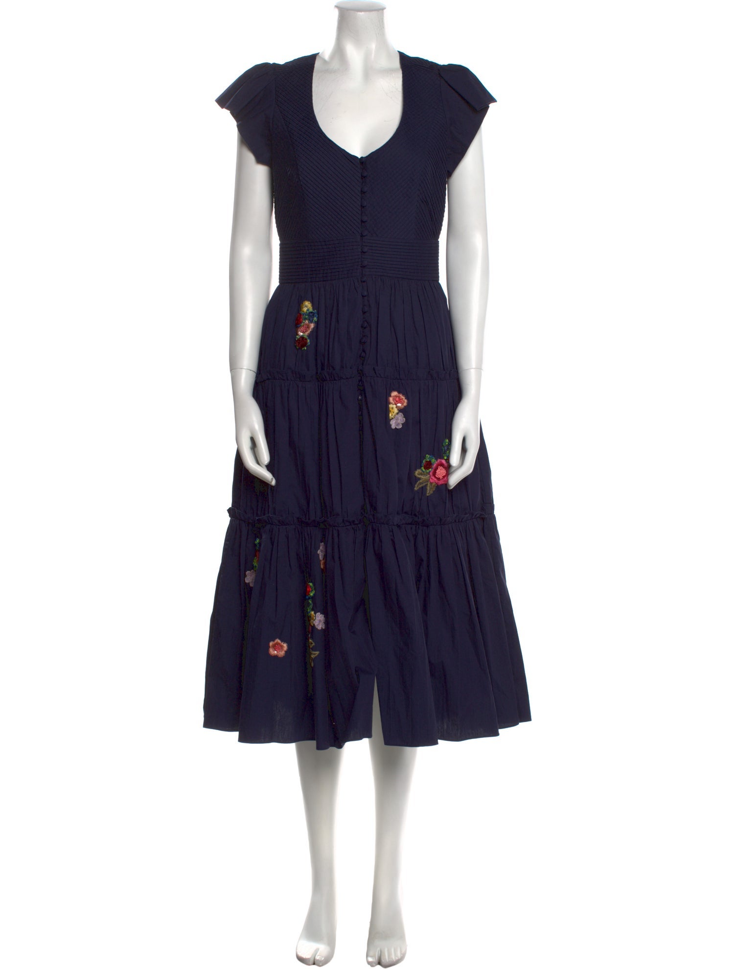 Christy Lynn V-Neck Midi Length Dress