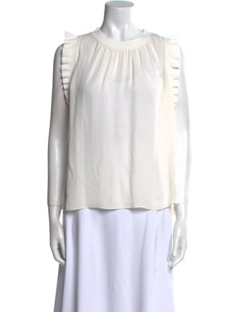 Christy Lynn Silk Crew Neck Blouse
