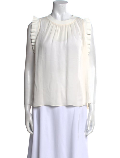 Christy Lynn Silk Crew Neck Blouse