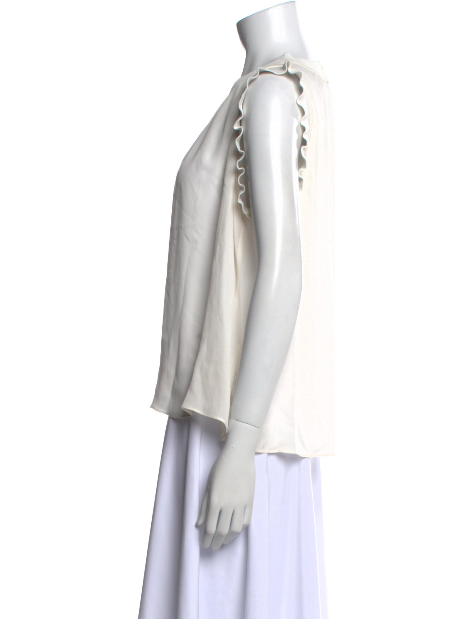 Christy Lynn Silk Crew Neck Blouse