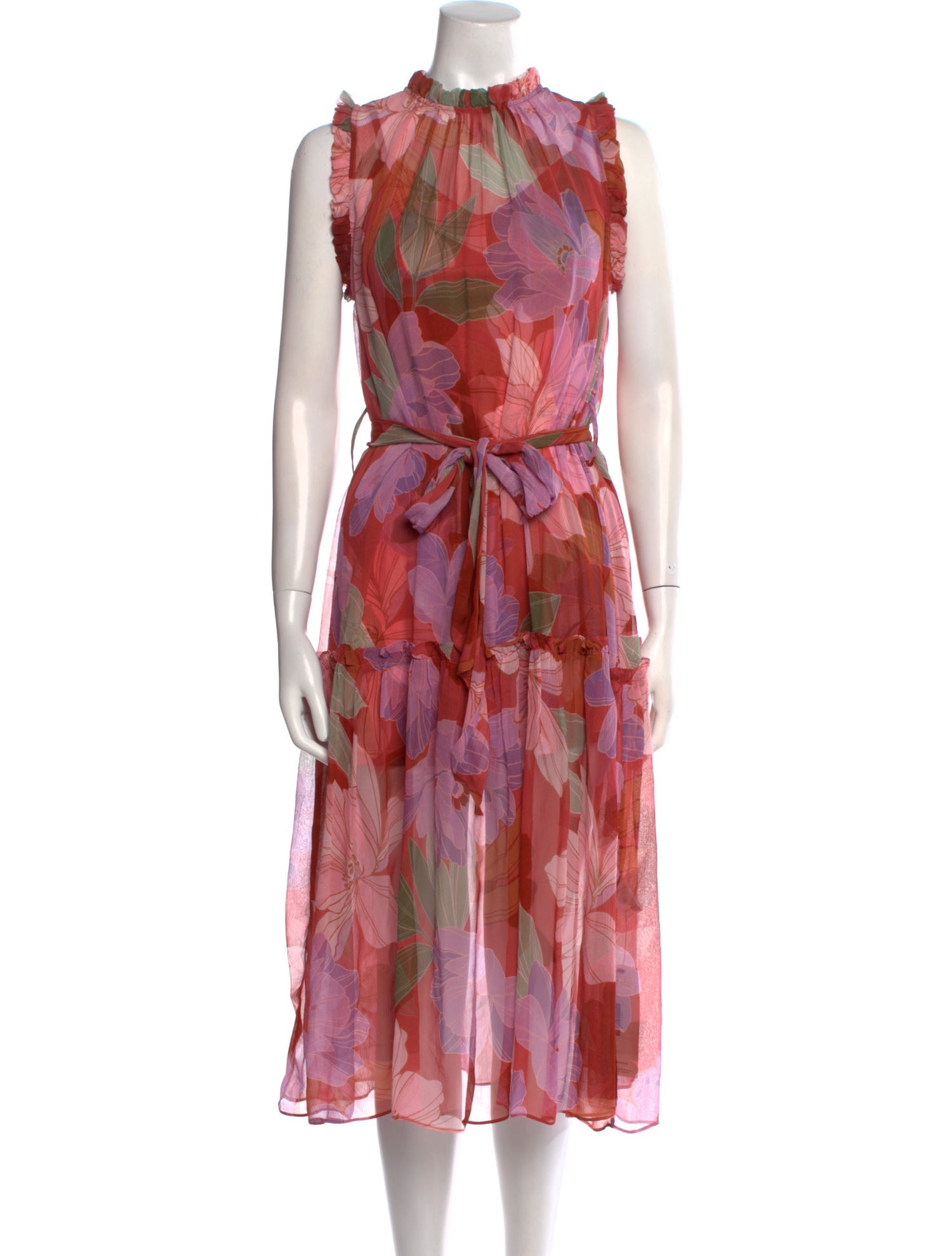 Christy Lynn Silk Midi Length Dress