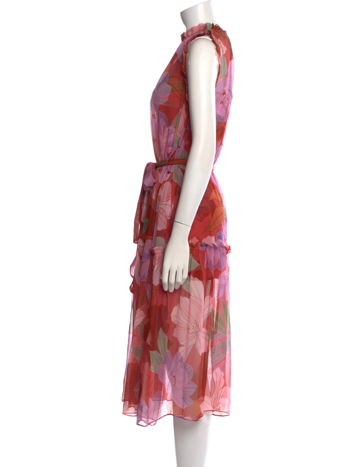 Christy Lynn Silk Midi Length Dress