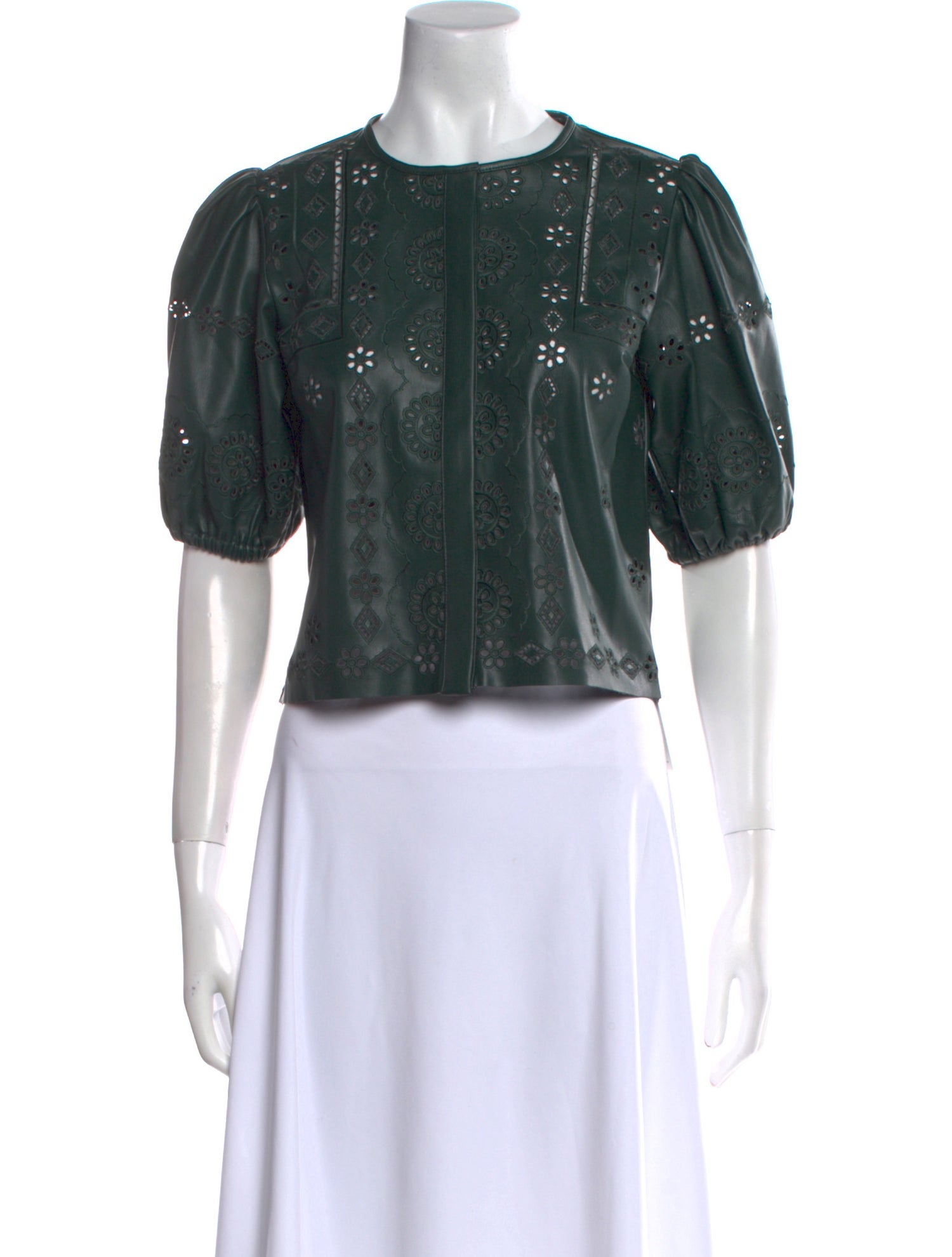 Christy Lynn Printed Crew Neck Crop Top