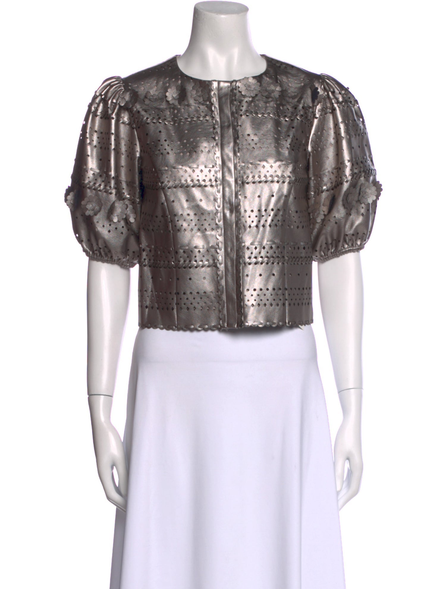 Christy Lynn Crew Neck Short Sleeve Crop Top w/ Tags