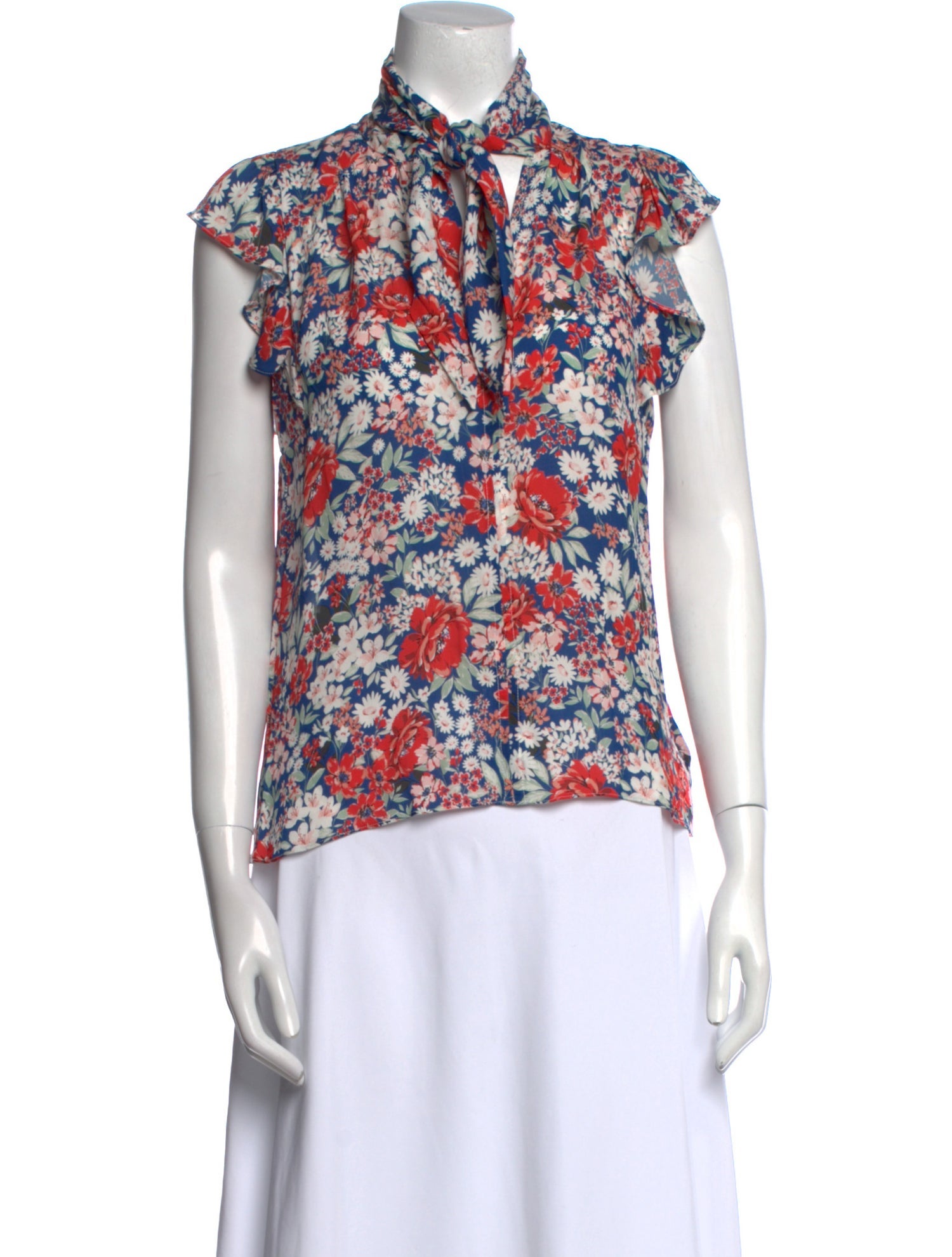 Christy Lynn Silk Floral Print Blouse