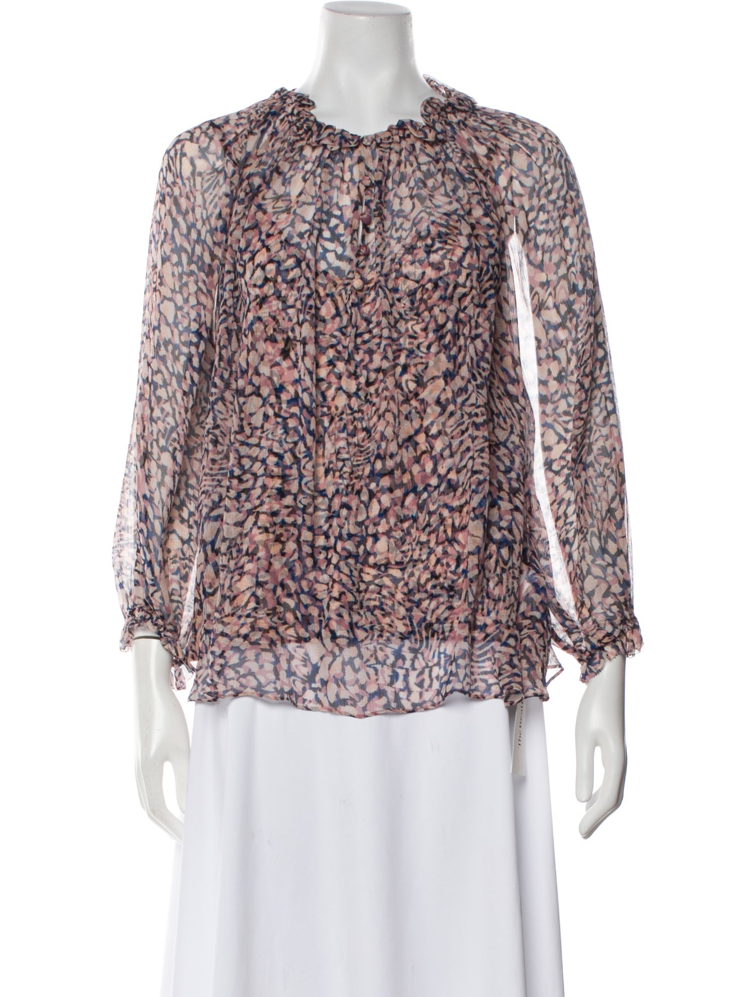 Christy Lynn Silk Animal Print Blouse